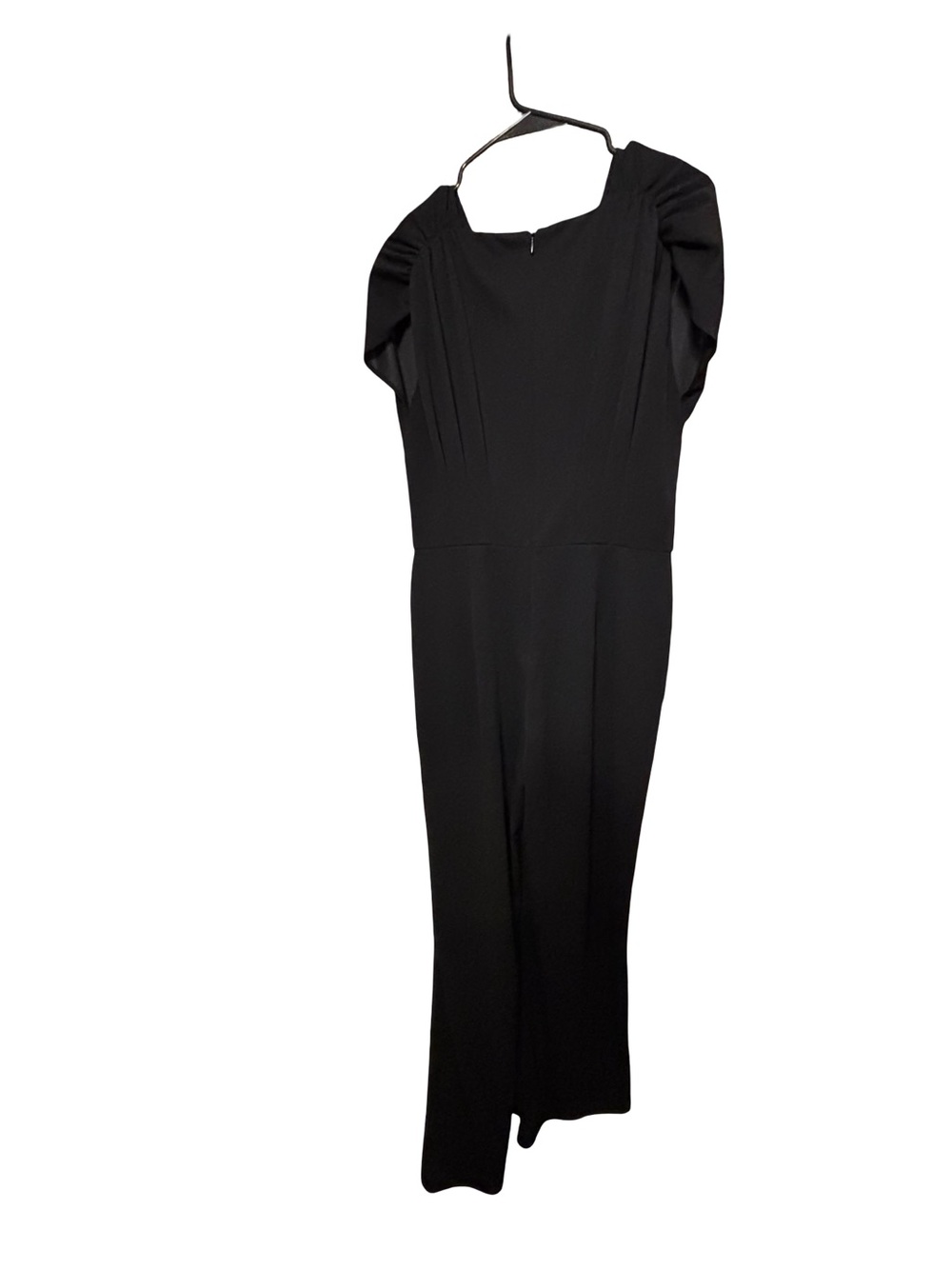 Maggy London Modern Minimalist Corporate Black Puff-Sleeve Jumpsuit Size 6 - Picture 3 of 10